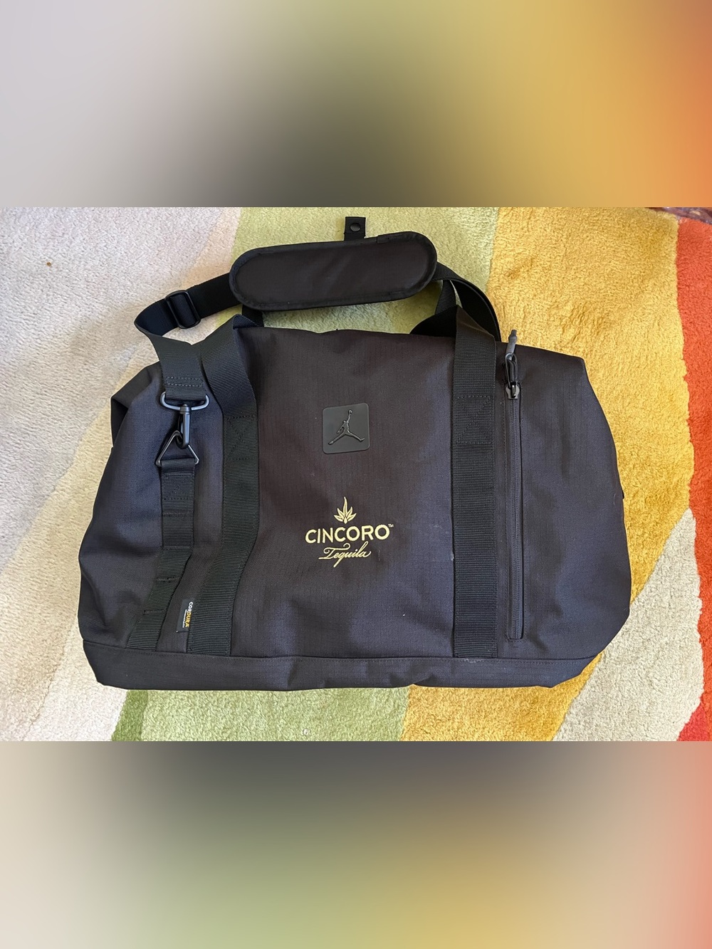 Jordan Cordura Duffel Bag Black Gym Travel Overnight Jumpman Tequila Branded